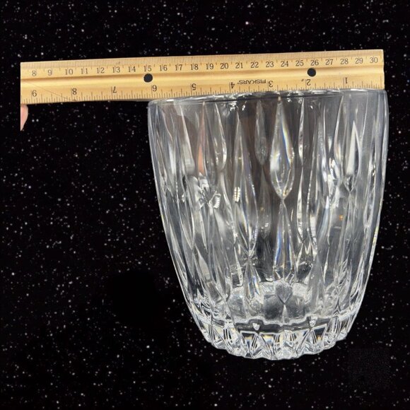 Marquis by Waterford Rainfall Crystal Ice Bucket Clear Thick Glass Vintage - Picture 2 of 13